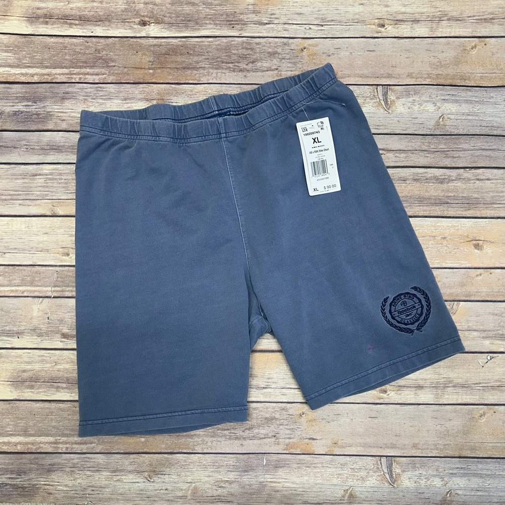 ANINE BING × REEBOK logo biker shorts blue size XL
